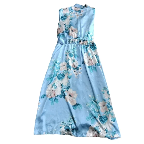 Morgan Taylor Intimates Blue Floral Robe - Picture 3 of 8